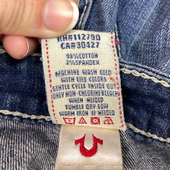 True Religion 26 Womens Medium Stone Wash Straight Denim Jeans - Picture 6 of 7